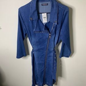 Denim Moto Zip Dress